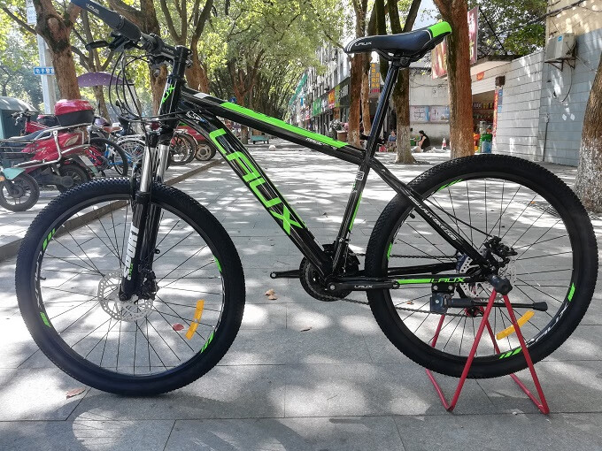雷克斯自行车laux雷克斯钢架山地车阳光100升级款双碟刹自行车避震