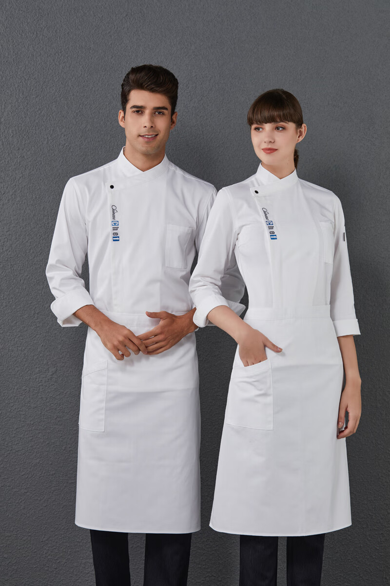 崎雨峰中餐厅厨师服长袖秋冬饭店餐馆酒店厨房厨师工作服装男女茶餐厅