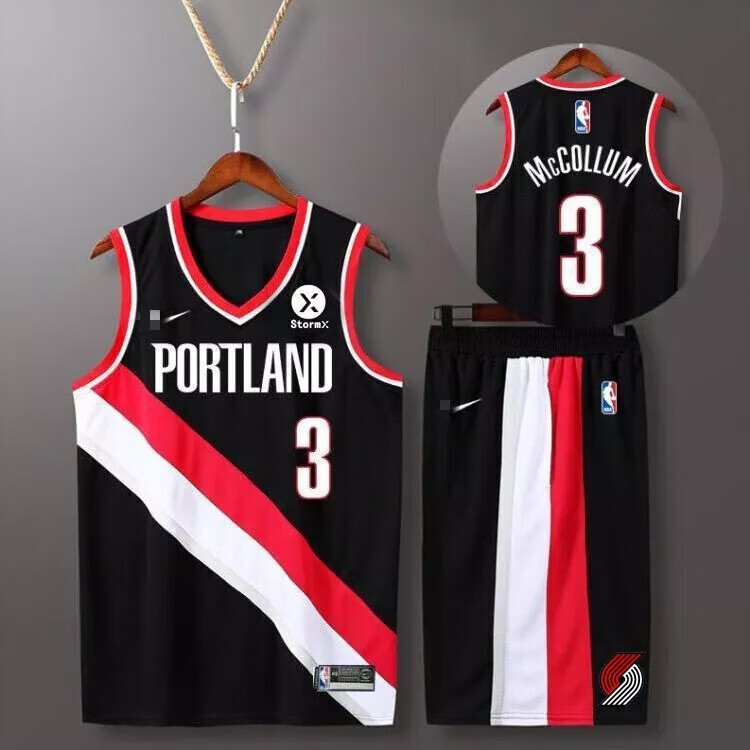 cdpc波特兰开拓者队利拉德0号安东尼篮球服套装男cj麦科勒姆3号球衣