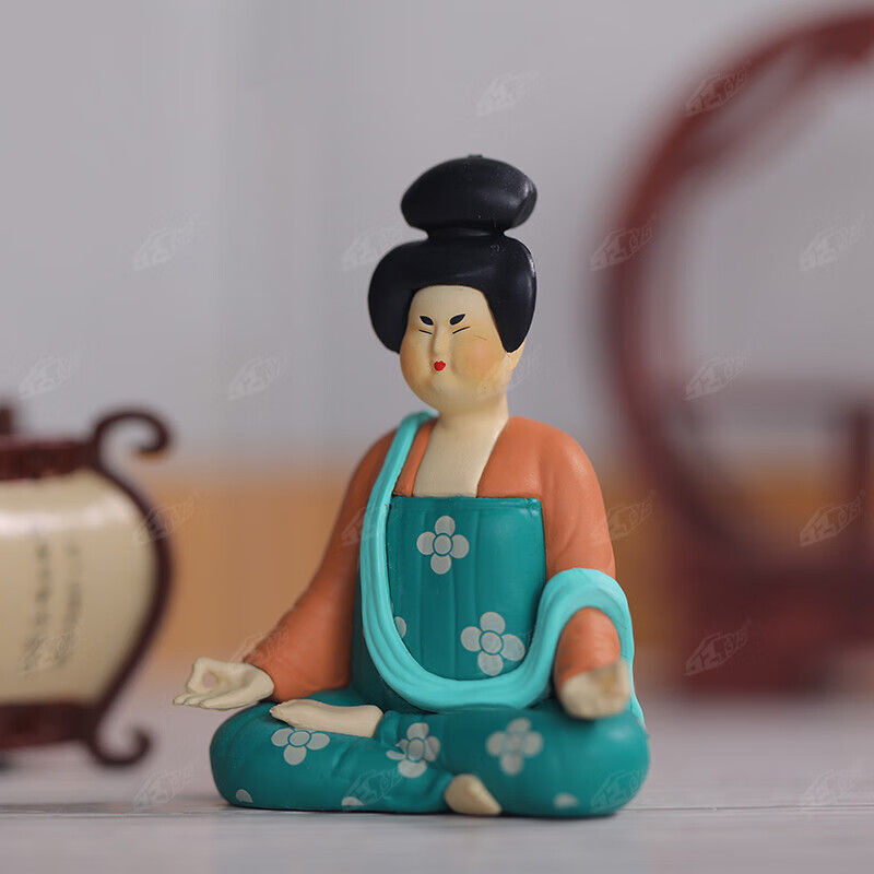 52仕女瑜伽盲盒超活化大唐朝摆件唐装女公仔光彩照人潮玩 呼啦圈(拆盒