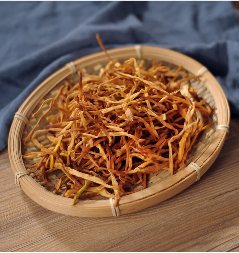 黄花菜干货一级无硫批发新货干菜类干货金针菜农家凉拌菜 大片毛木耳