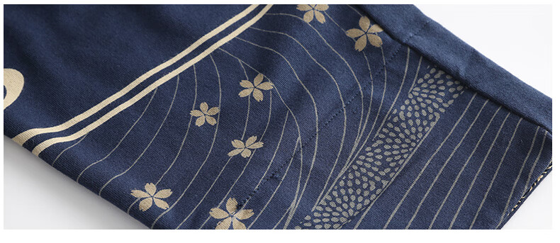 oniarai鬼洗新款泥棒蓝别月花见针织七分裤潮牌休闲中裤n5405856m