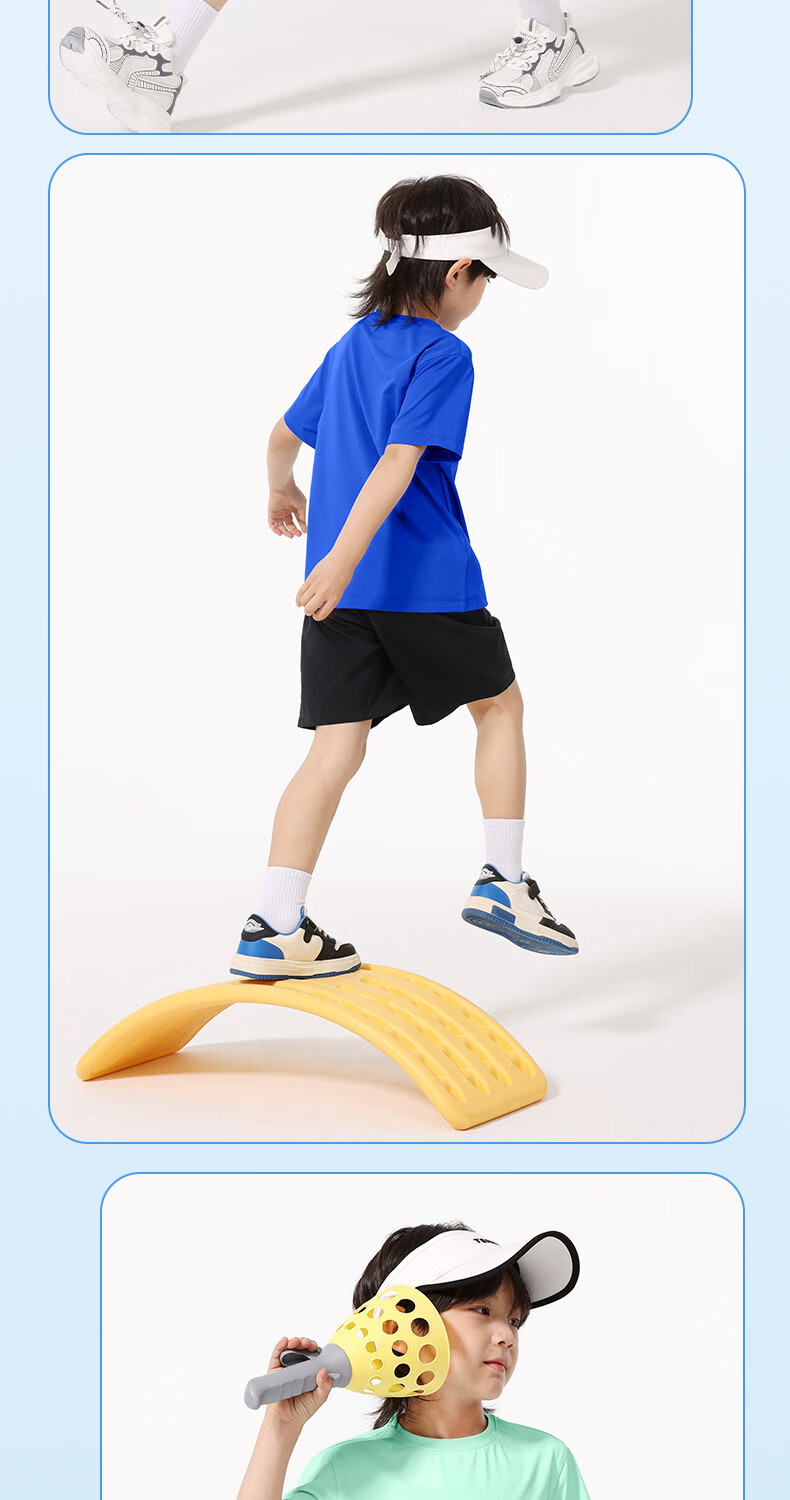 Jeanswest Boys' Summer 2026 Quick-Dry Short Sleeve T-Shirt and Lightweight Sports Shorts Set for Kids 4