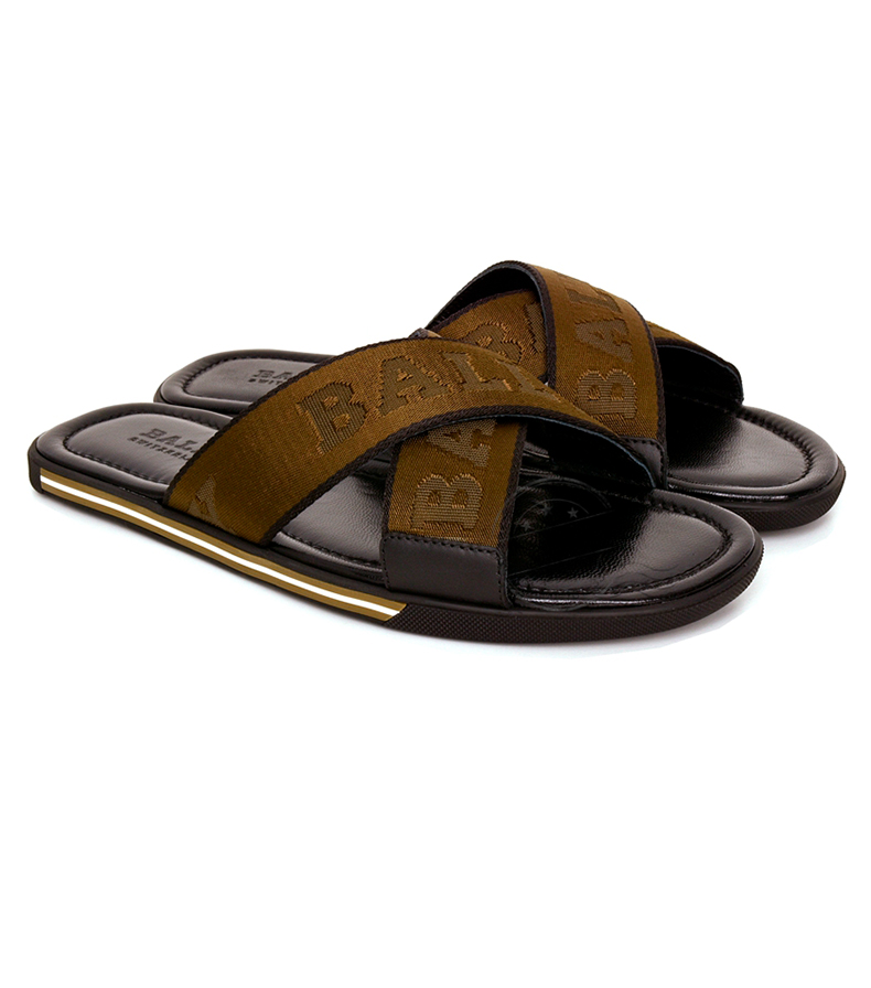 bally巴利男鞋休闲牛皮防滑平底拖鞋6223090 黑色 40