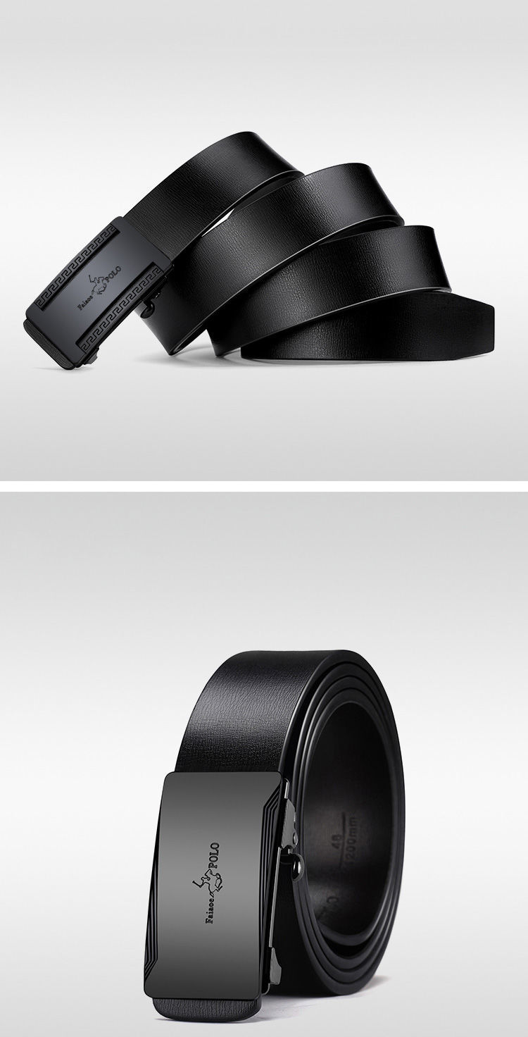 【48小时发货】保罗polo皮带男士自动扣腰带真皮牛皮青年中年百搭韩版