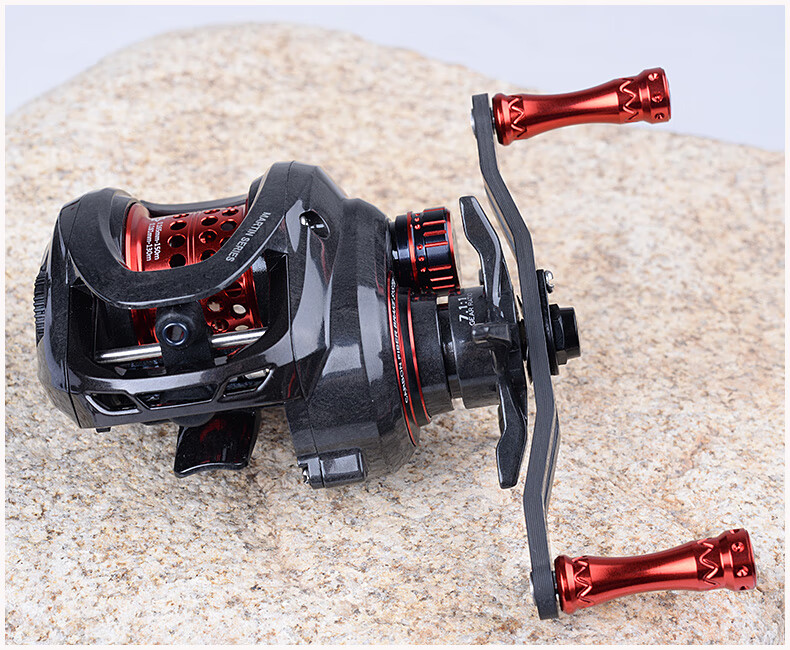 seekbass西贝马丁碳素超轻远投路亚水滴轮微物轮71速带泄力报警黑红