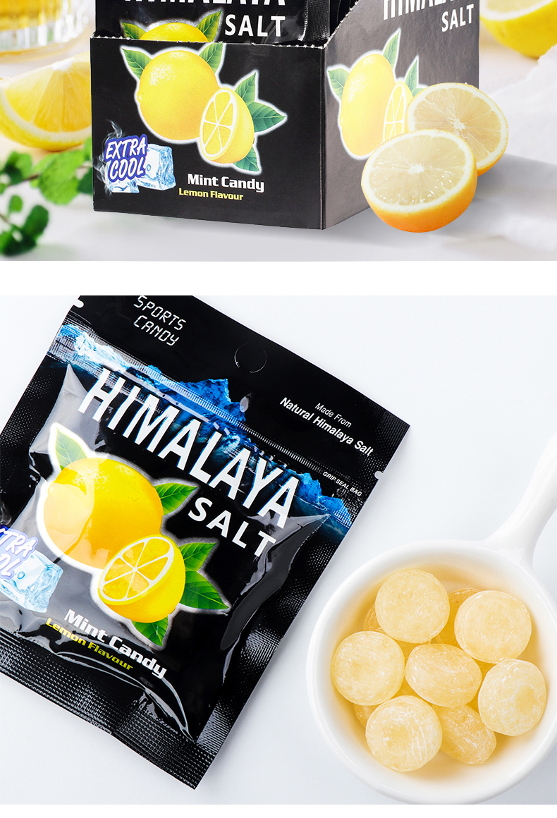 五折马来西亚薄荷糖咸柠檬青柠密海盐润喉薄荷糖himalaya4袋薄荷柠檬