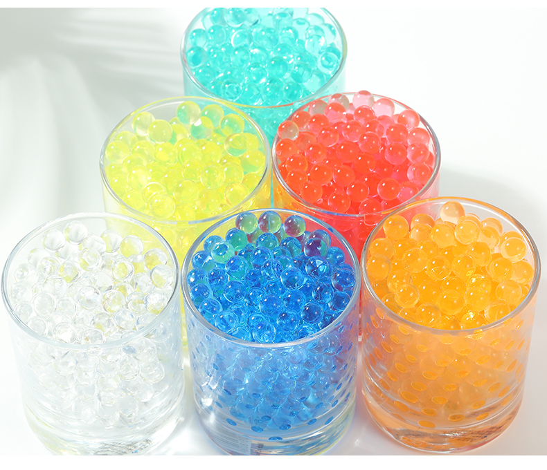 吸水弹7一8mm水弹水晶弹通用911加硬儿童水晶珠吸水水蛋泡水晶珠彩色