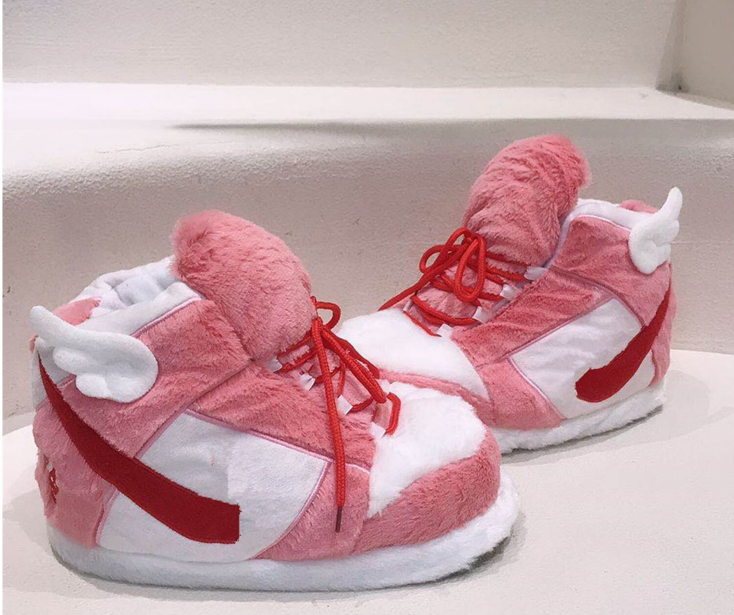 赤祥 嘟恶搞aj大棉拖鞋搞怪奇葩创意胖a锥棉鞋居家拖情侣可爱情人节