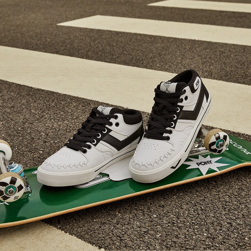 pony波尼男子滑板鞋2022新款休闲低帮橡胶防滑运动鞋男鞋 21m1at02br