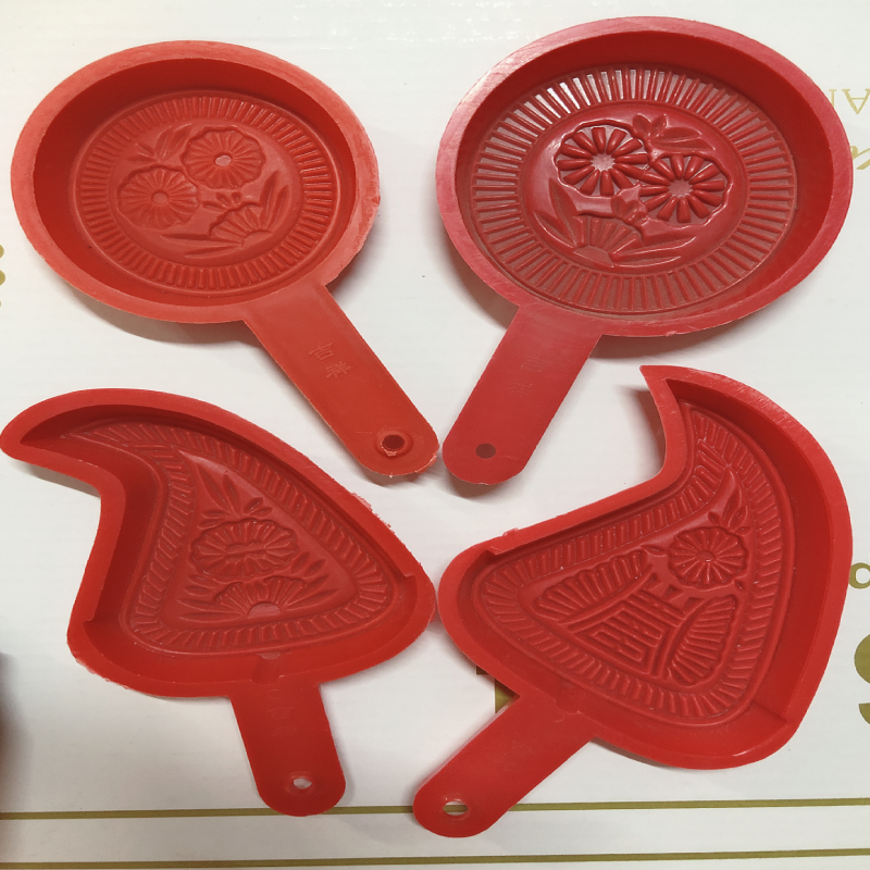 潮汕粿印模具红桃果印圆粿印鼠壳粿印家用饺子印烘焙diy塑料印模4个