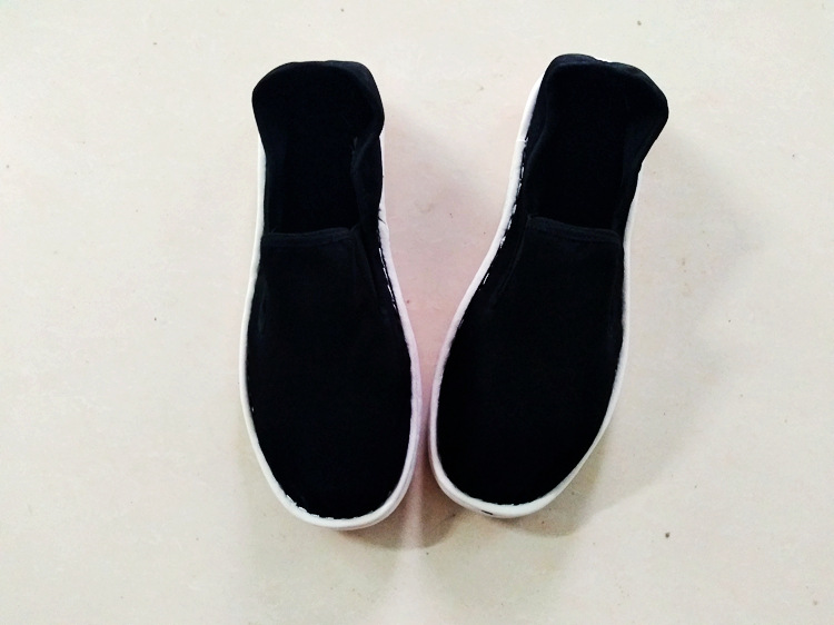 浙江台州西山布鞋秋冬加绒牛筋底帆布鞋男女手工布鞋老北京平底鞋蓝色