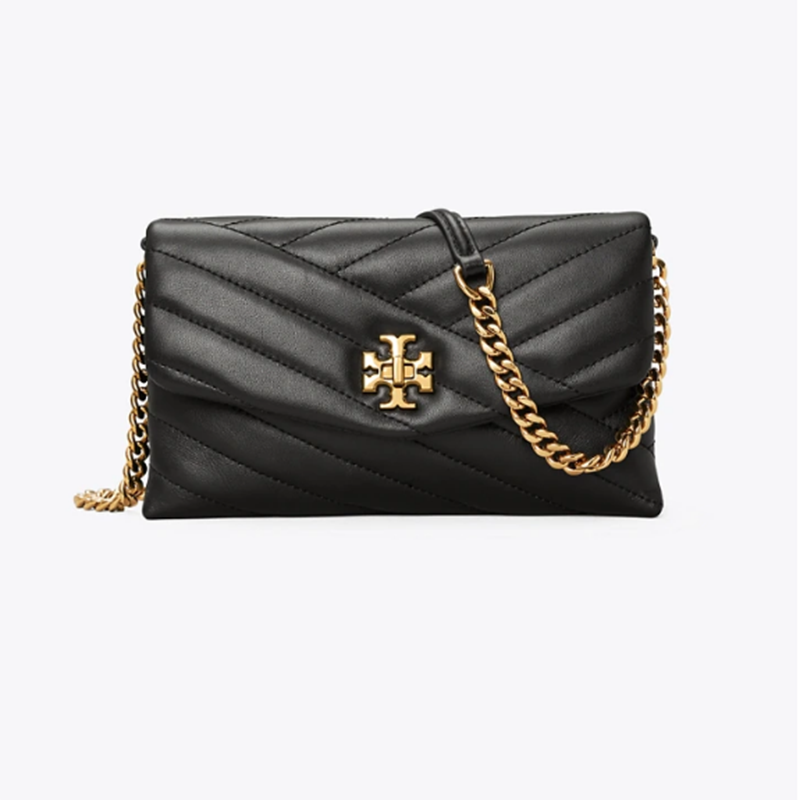 tory burch 汤丽柏琦 tb女包 kira v 形链条钱包 女士经典款双t小羊皮