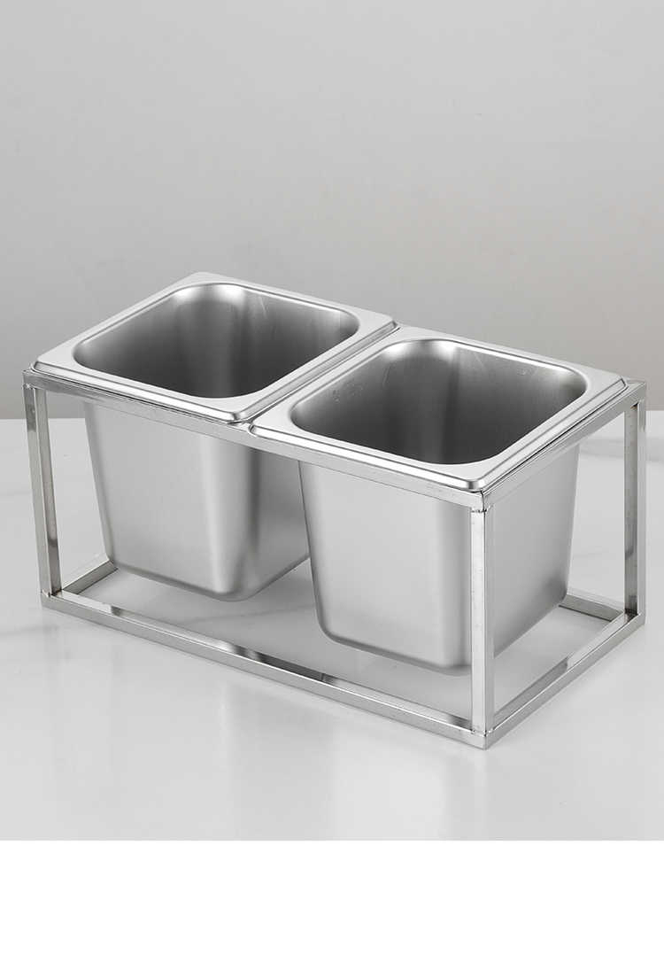不锈钢份数盆不锈钢份数盆架子分数盒盘商用奶茶店用品装珍珠容器果粉