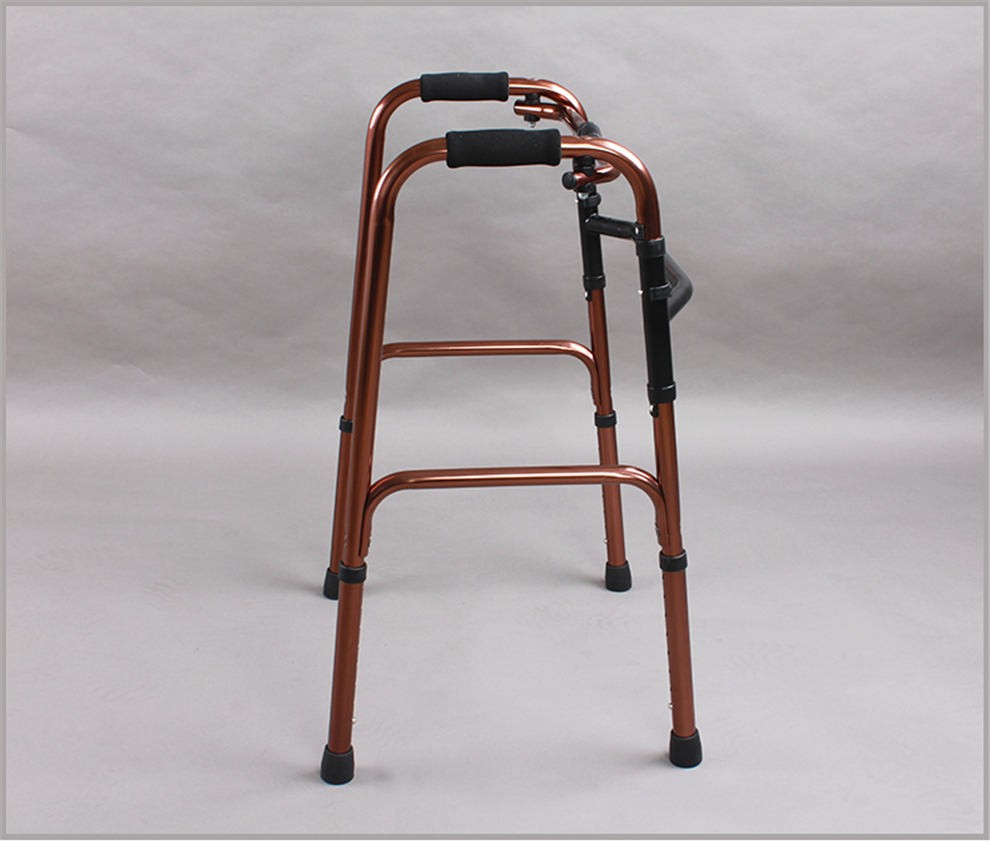 aufu佛山东方铝合金助行器残疾人四脚拐杖老人助步器助行架支撑学步四