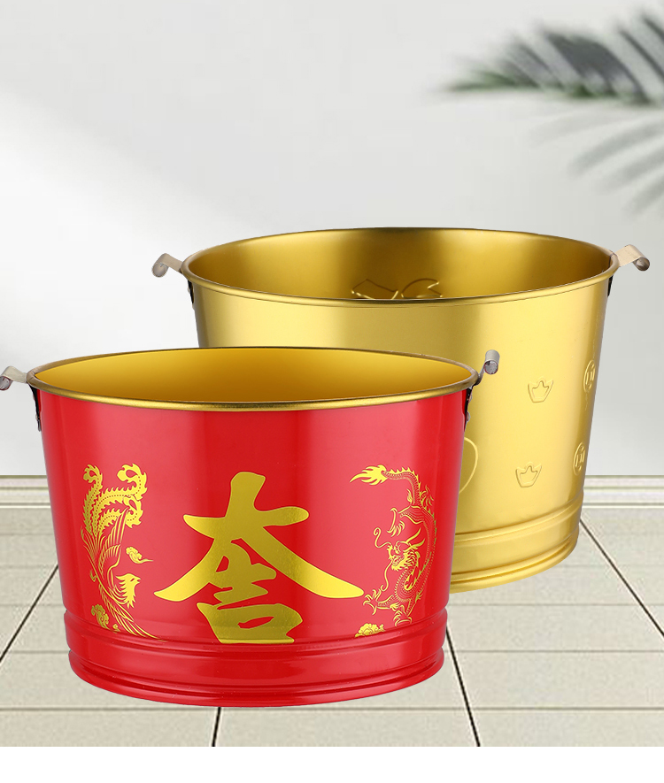 家用祭祀烧纸盆聚宝盆焚烧盆烧经盆不锈钢火盆拜神烧纸桶化宝烧桶金色