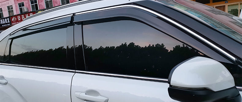 车窗雨眉 车载改装专用不锈钢pc亮条汽车车门挡雨板遮雨遮阳挡防雨条