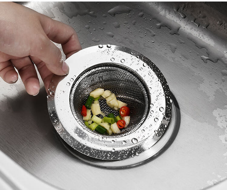 厨房洗菜盆过滤网不锈钢洗碗水池漏网厨房水槽过滤网防堵防臭加厚