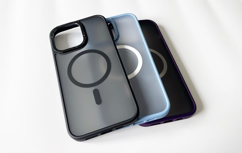 comma 撞色磨砂防摔手机壳 适用于iphone 14系列 黑边 磁吸款 iphone