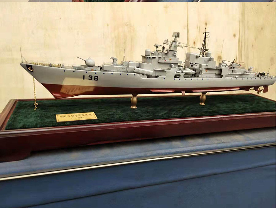 112驅逐艦956型052型113驅逐艦956型139改型導彈護衛艦模型擺件定製