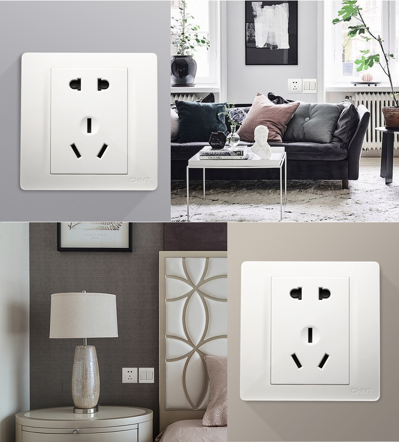 16a五5孔空调插座面板5大功率25a暗装墙壁86型16安热水器家用四孔16a