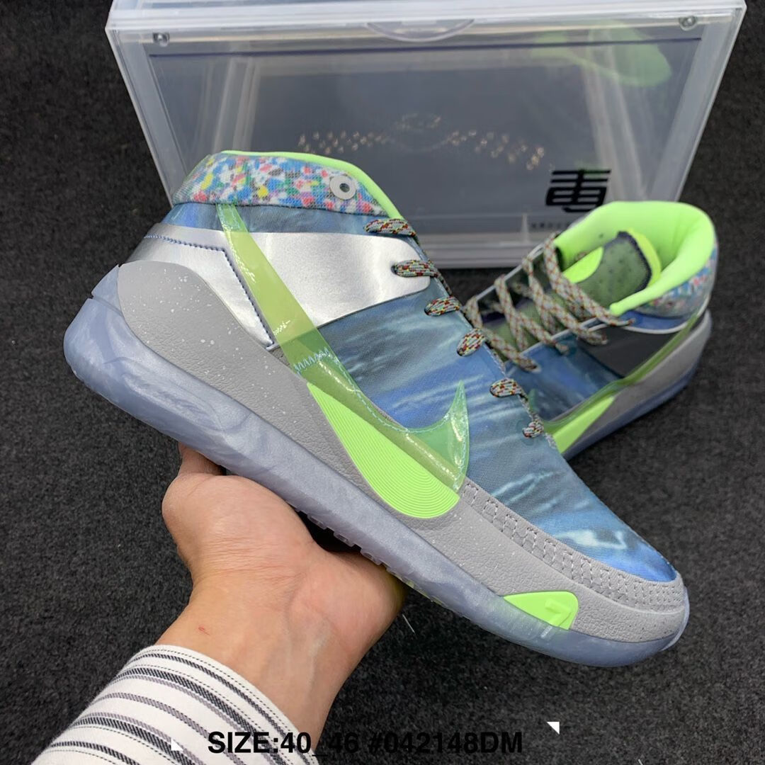 官方舰店杜兰特13代 zoom kd13 全明星冰蓝绿玩转未来篮球鞋男 cw3157