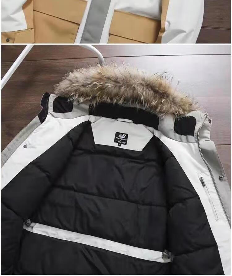 new balance新百伦21冬季nb羽绒服男女工装情侣中加厚拼色塔卡沙联名