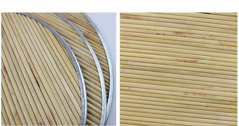 天然家用饺子盖帘饺子帘高粱杆盖帘金属包边盖帘手工高粱杆盖垫饺45cm