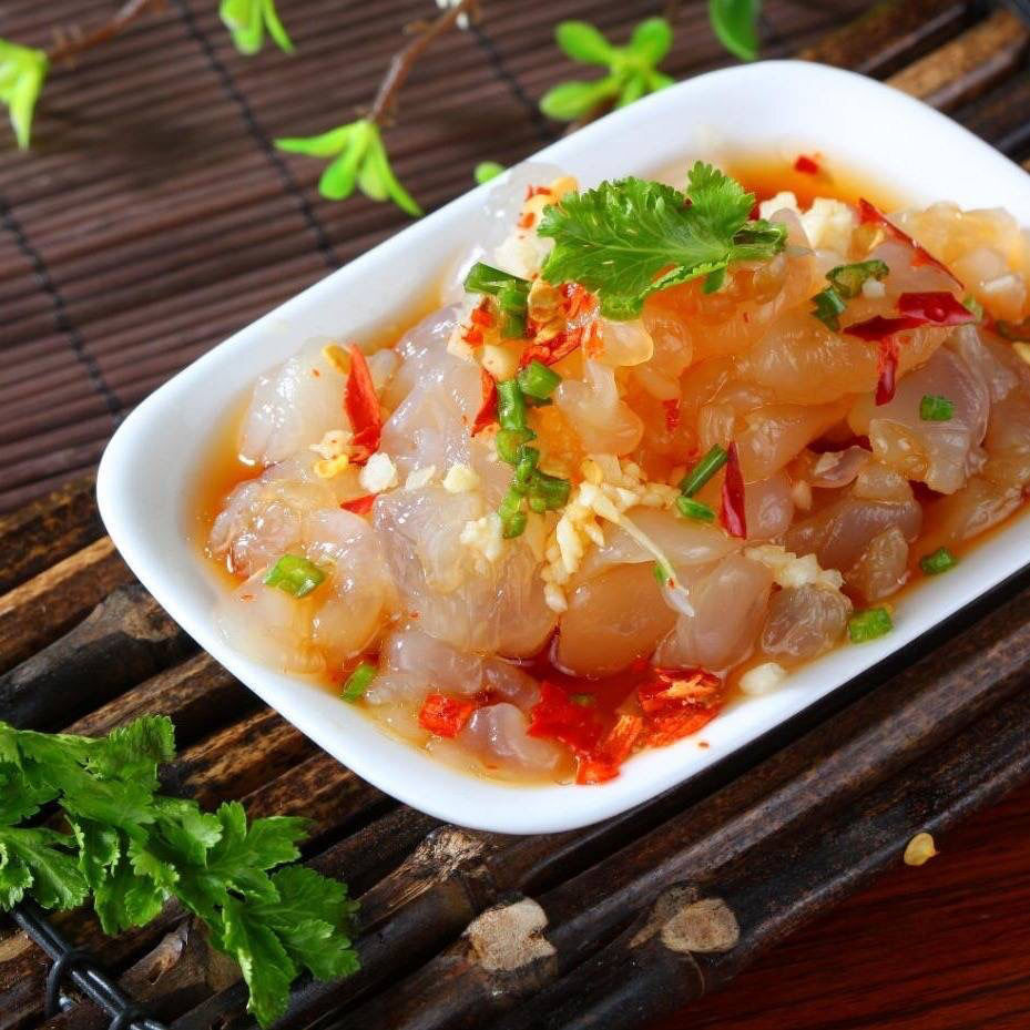 大连即食海蜇头海蜇丝海蜇皮海鲜零食200g一袋固体120g老醋口味老醋