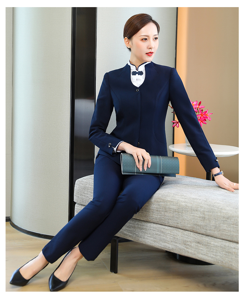 售楼处客服工装高端新中式职业装女工装售楼部酒店前台案场客服工作服