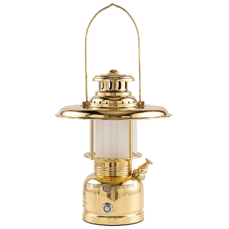 年轮公园 复古黄铜户外露营灯充电灯触摸调光手提灯 充电手提灯蚀刻版