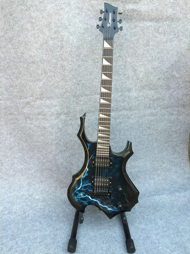 火焰闪电电吉他吉他套装初学学生吉他套装户外吉他超值 套餐四【图片