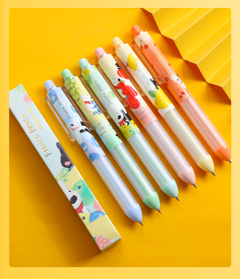 晨光卡h3811斯波和丽莎水果节限定款盲盒笔学生用0.