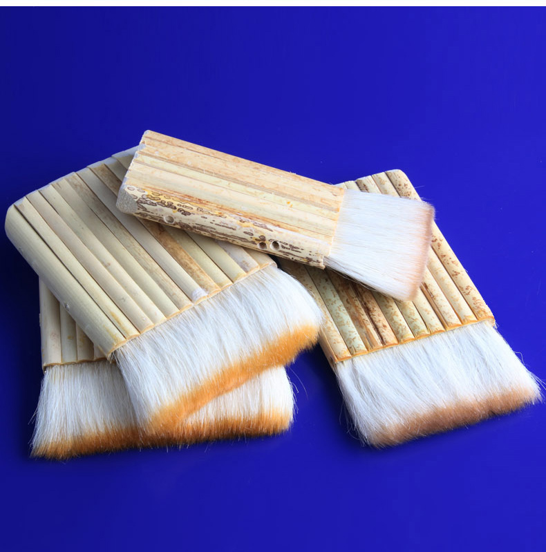 羊毛排笔刷加厚羊毛底纹刷书画装裱材料排笔刷浆糊刷竹管排笔 排笔刷