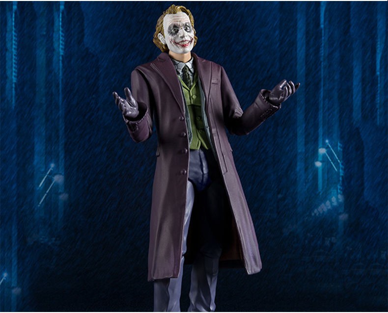 dc漫画系列蝙蝠侠batman暗夜骑士shf小丑joker可动shf蝙蝠侠15cm