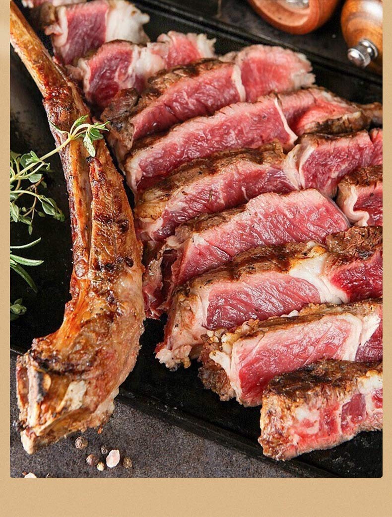 肉福记原切战斧牛排1kg厚切牛肉生鲜带骨眼肉进口肉眼牛扒火锅烤肉