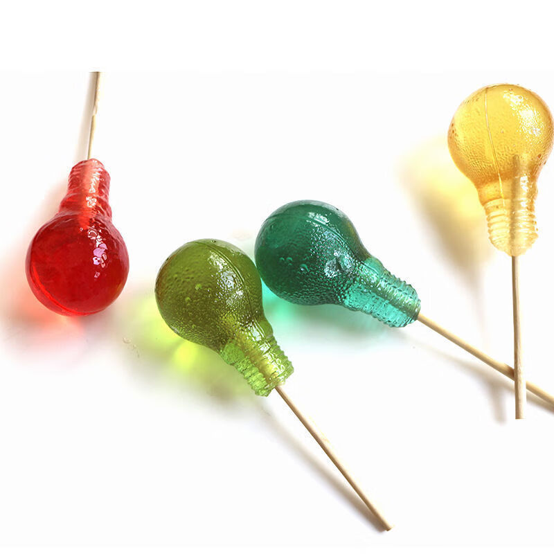 网红超大灯泡糖棒棒糖吃不完的音符创意趣味食生日礼物蓝色蓝莓味