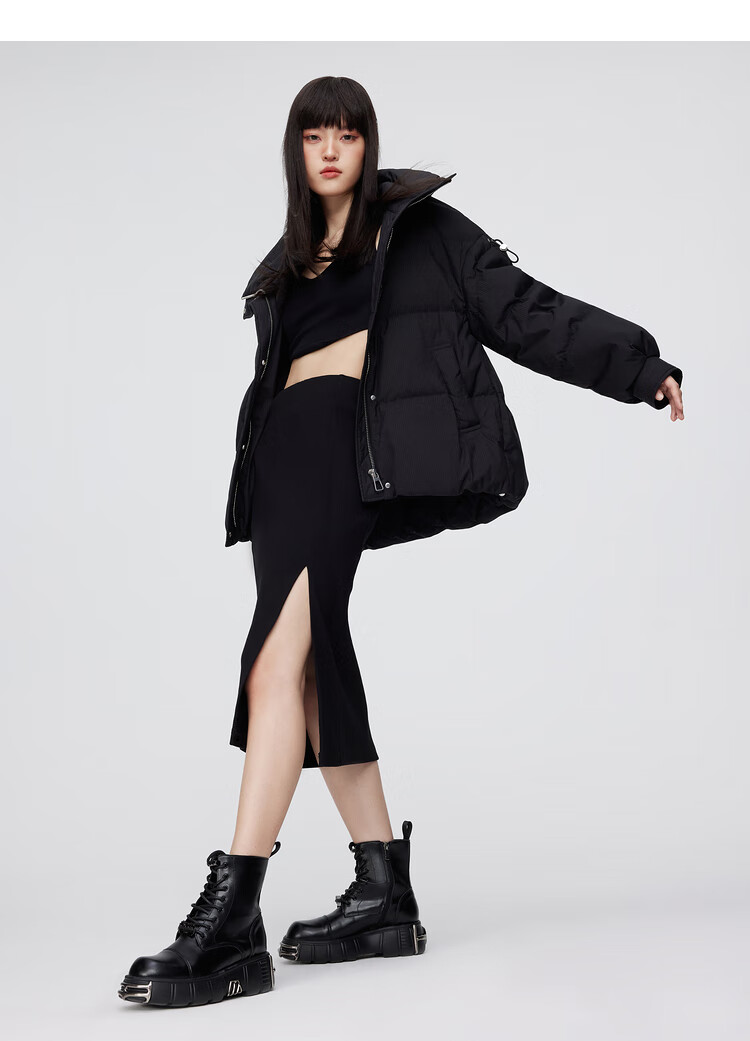 【黑金系列】波司登羽绒服女2022年秋冬新款甜酷风宽松保暖冬季短款