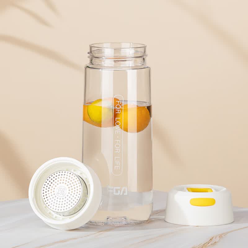 富光太空杯健身大容量杯子运动水杯男女便携过滤学生泡茶杯塑料瓶 浅