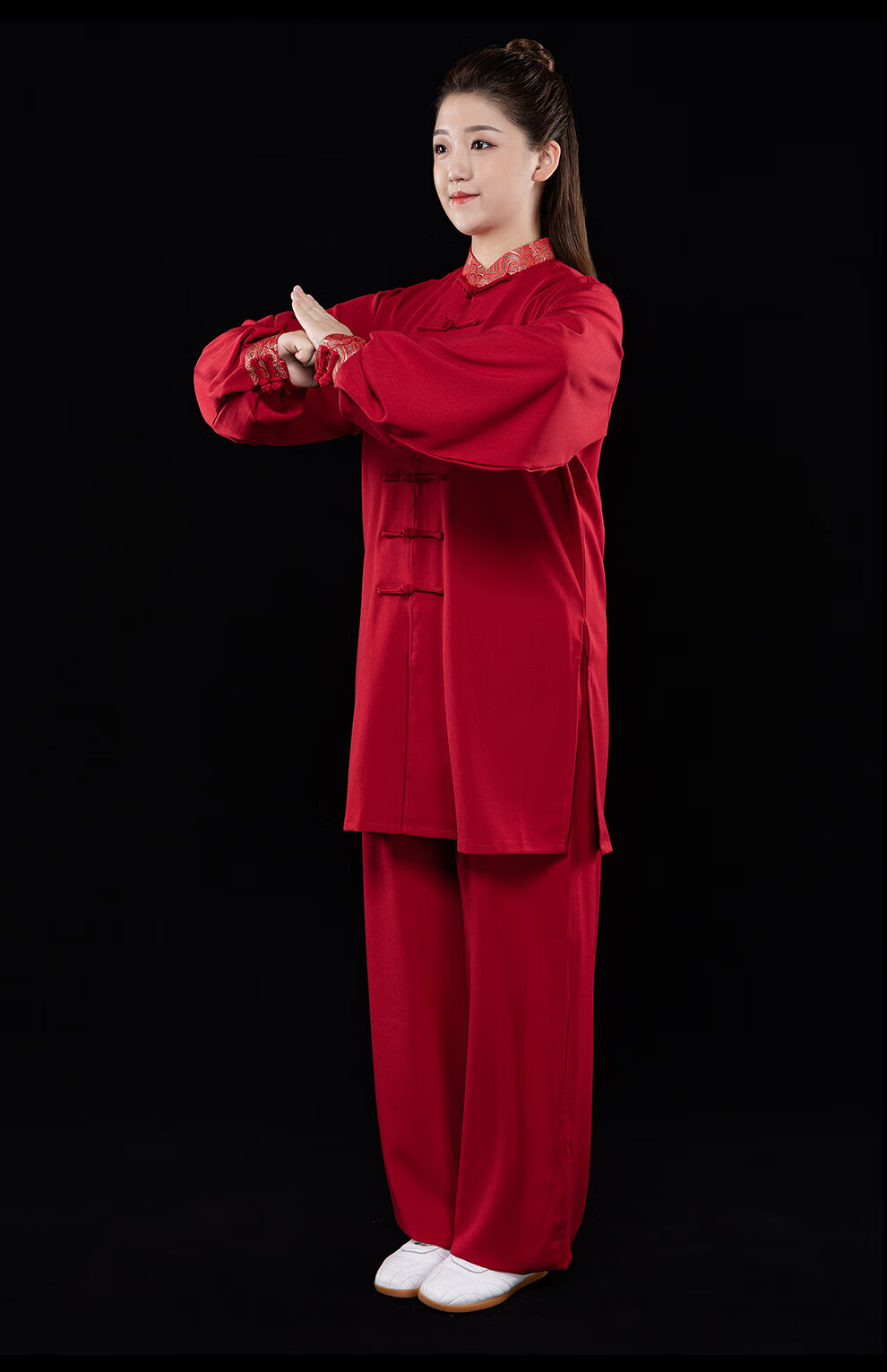 绘武太极服女春秋男士练功服三色麻太极拳服中老年陈家沟表演比赛晨练