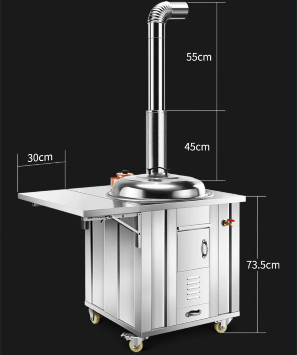 2022新款材火灶燒柴材火灶臺雙灶體式地鍋燒室外大商用車載移動不鏽鋼