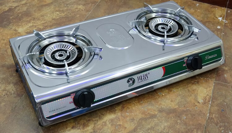 戎美丹尼 沼气灶不锈钢家用沼气专用灶双灶农村粪便气单灶台式节能