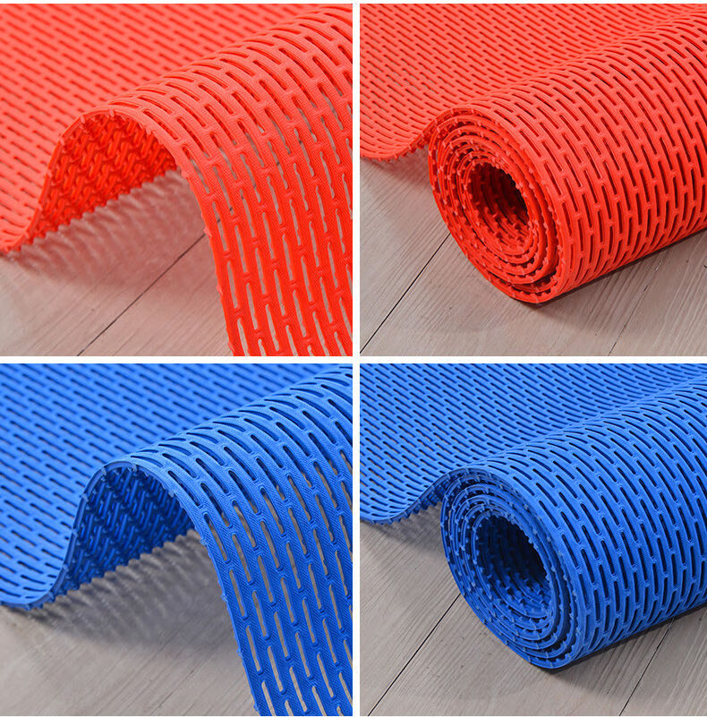 厕所厨房塑料镂空防水地垫塑料防摔垫中厚实用型45mm灰色90cm120cm