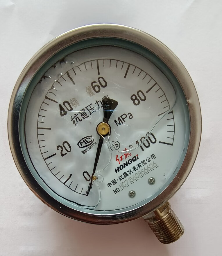 ytn-100中国红旗仪表抗震液化气油压表压力表0-1.6/2.5/40/60mpa 0.