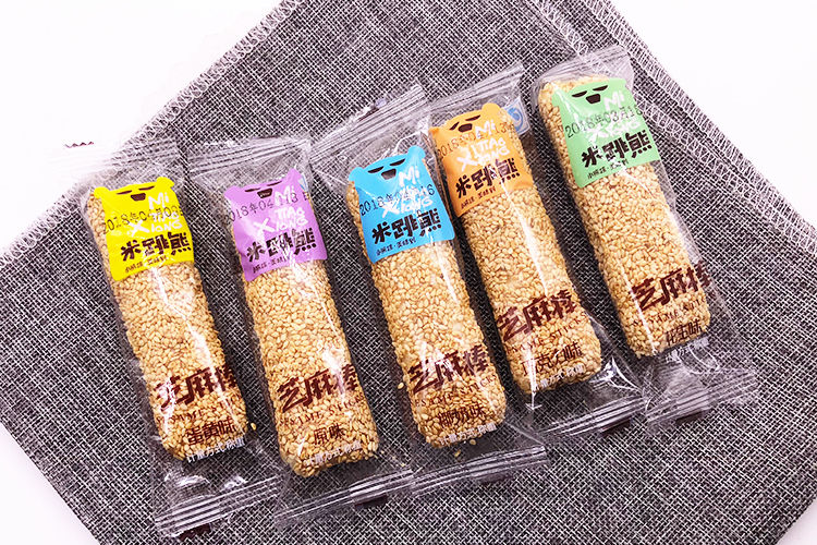 米跳熊芝麻棒1000g500g230g夹心米果卷米饼糕点小点心零食米跳1000g