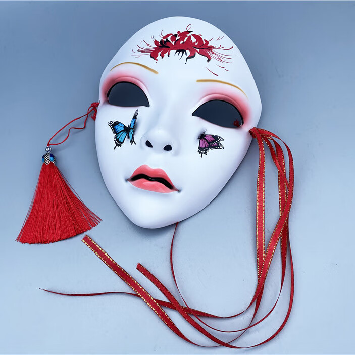 万物有灵全脸面具女古风动漫脸网红国风美人面饰汉服面罩配饰道具万物