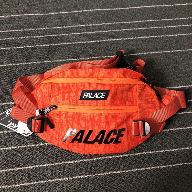 palace嘻哈三角3m反光胸包腰包蹦迪街头斜挎包手机单肩包男女ins 黑色