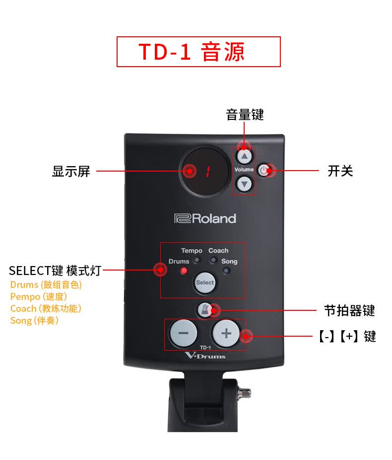 roland罗兰初学电鼓tde1 td1dmkx罗兰电子鼓td1kpx架子鼓定制款 td-1d