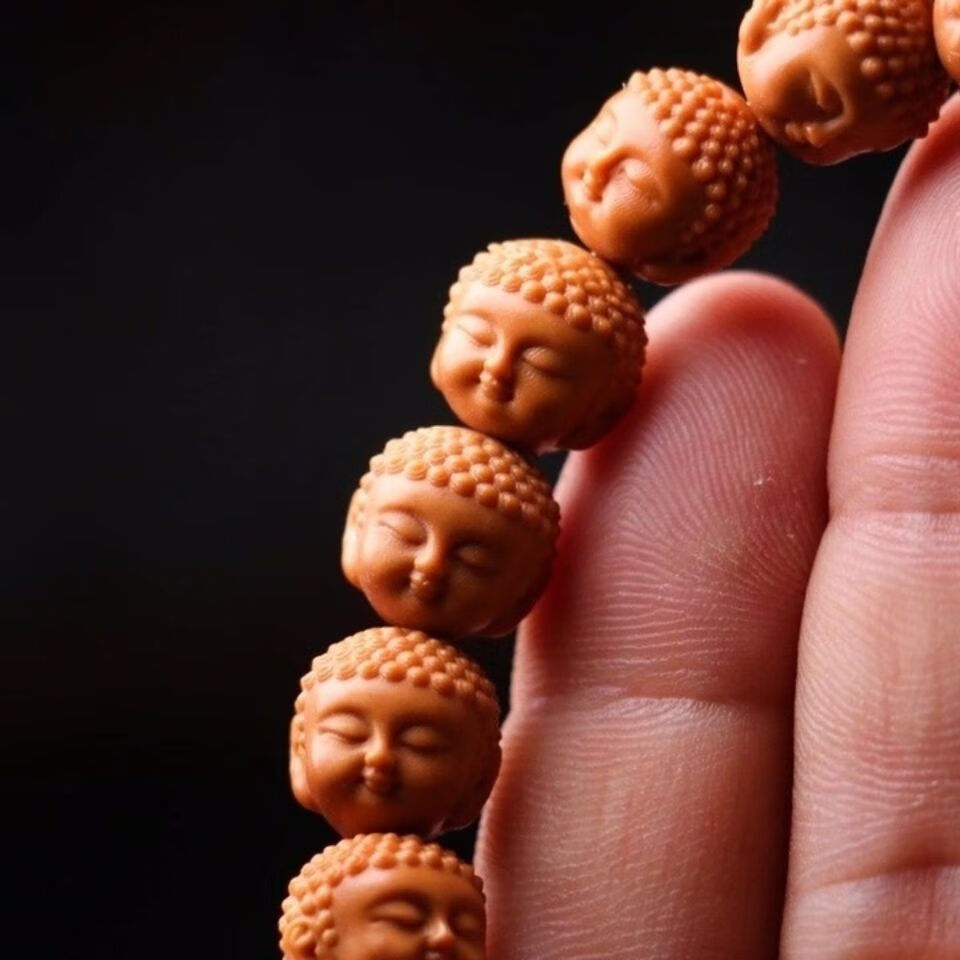 猴头雕刻宝宝佛手串原料 立体 致小萌佛镜面抛光 生日礼物 节日礼品