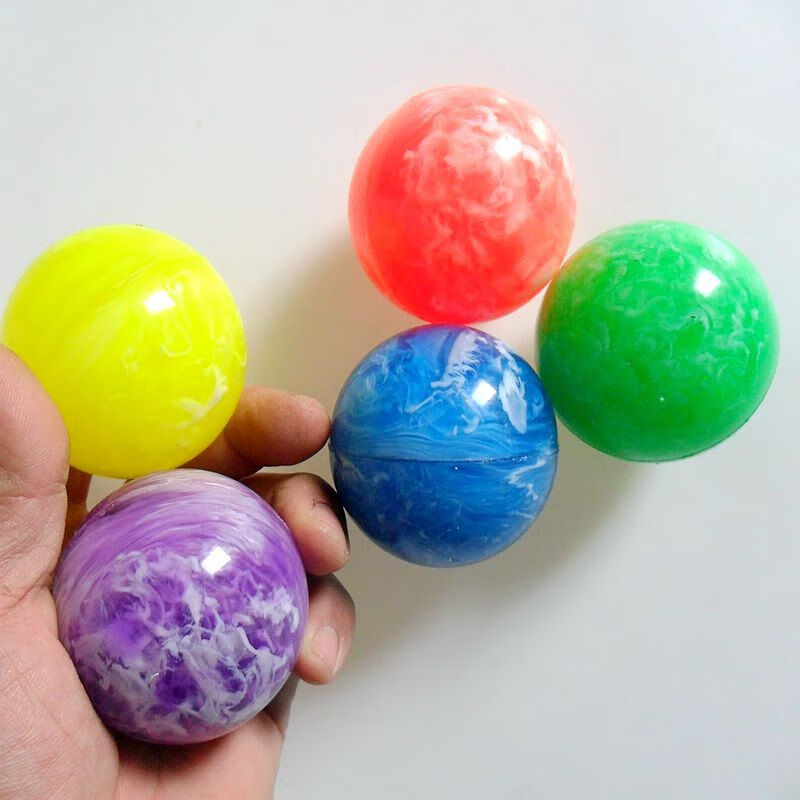 一号龙珠弹力球80后童年怀旧玩具实心弹力球大号橡皮弹跳球扭蛋橡胶